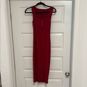 Elegant Red Sleeveless Dress